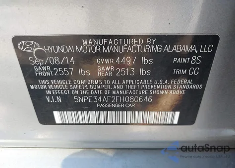 2015 Hyundai Sonata Sport from USA, damaged, VIN 5NPE34AF2FH080646